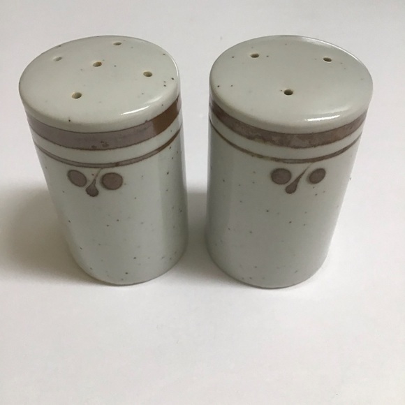 Otagiri Japan Brown Speckled Stoneware Salt & Pepper Shakers Boho Vintage Japan - Picture 7 of 13